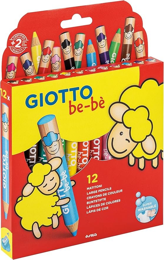 GIOTTO be-bè - Etui 12 maxi crayons + 1 taille-crayon